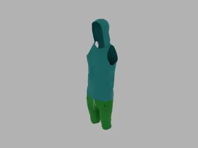 Sport Suit Low-poly 3D model 17