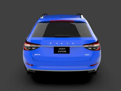 Skoda Superb 2019 Estate Sportline Exterior-Interior 3D model