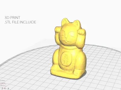 Lucky Cat Low-poly 3D model buy