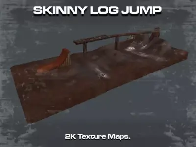 THE SKINNY LOG JUMP Low-poly 3D model