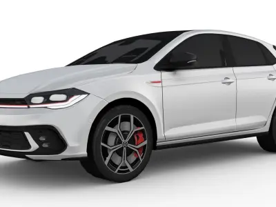 Volkswagen Polo GTI 2023 Low-poly 3D model