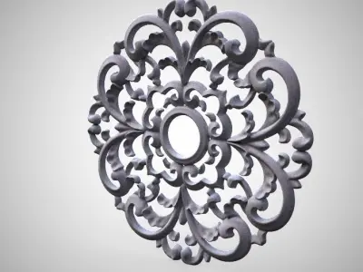 Engraving  no2 Low-poly 3D model