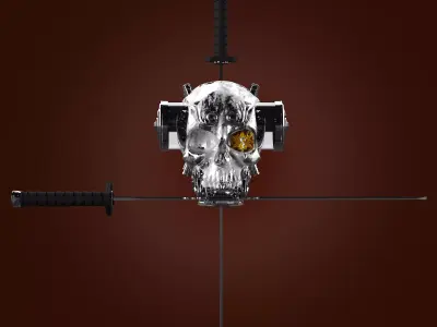 Skull and Sword 3D model