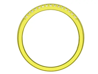 A4541 Luxury Diamond Fashion Women Band Ring 3D print model