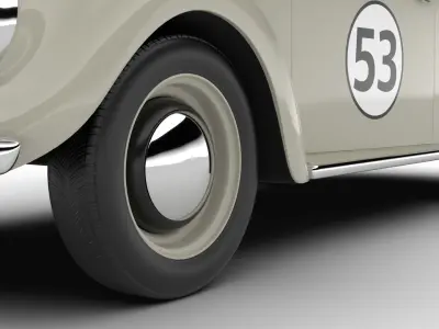 Volkswagen Beetle Herbie 1963 3d model 3D model