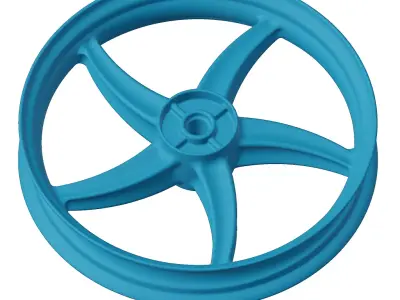 Plastic Motorcycle Wheel Rim Toy 3D model