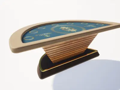 POKER TABLE Low-poly 3D model