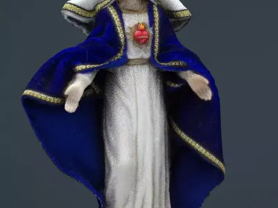 Sacred heart of Maria Low-poly 3D model