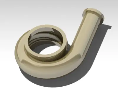 Volute Casing CAD Model Generic  3D print model
