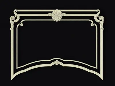 Central decor ornament for furniture 3D model 886