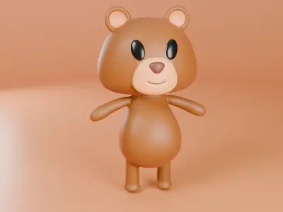 Teddy Bear 3D Model Low-poly 3D model