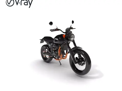 Vintage Motorcycle Model Pack Low-poly 3D model