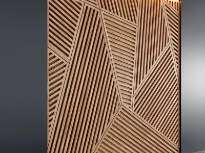 Wood panels 1 Low-poly 3D model