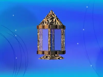 Two Ramadan Lanterns Low-poly 3D model