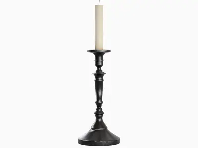 Vintage Candlestick 01 Low-poly 3D model