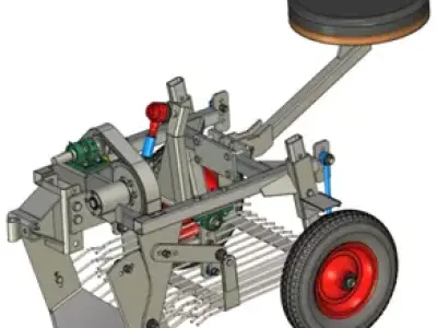 Potato digger 3D model