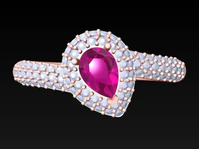 Diamond Ring - Womens Rings - N92230 3D print model