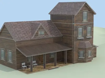 Medieval Simple House Free low-poly 3D model