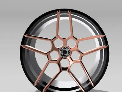 20inch Concave Trident Soft Edge Wheels 3x Offsets 3D print model