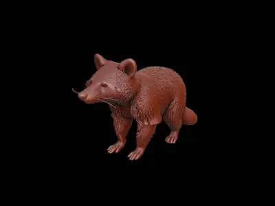 Raccoon Animal Sculpture 3D print model purchase