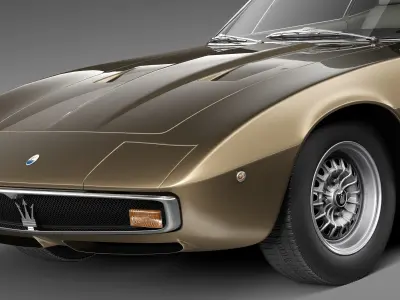 Maserati Ghibli 4900 SS Coupe 1970 3D Model 3D model