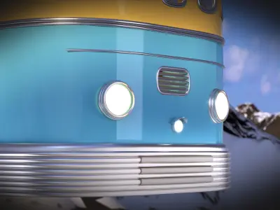 cable car  Low-poly 3D model