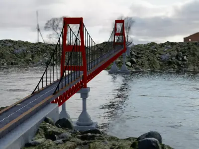 Suspention Bridge  3D model