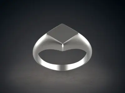 signet man ring 3D print model