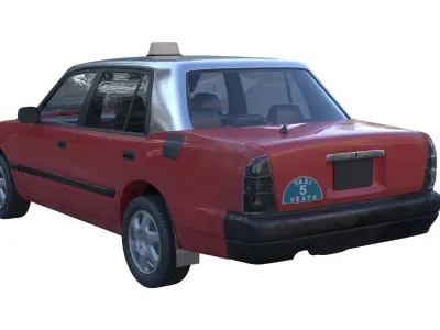 Hong Kong Taxi 3D model