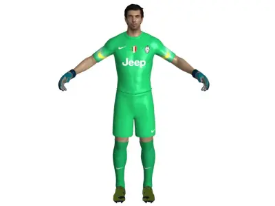 Football Player 04 Low-poly 3D model