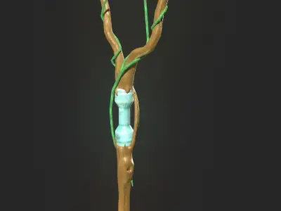 Magical Staff 2 Low-poly 3D model