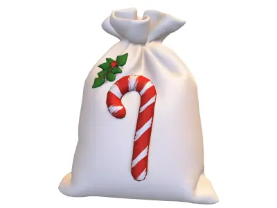 Sack pack festive Low-poly 3D model