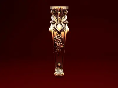 Corbal ornate metal bracket 3D model