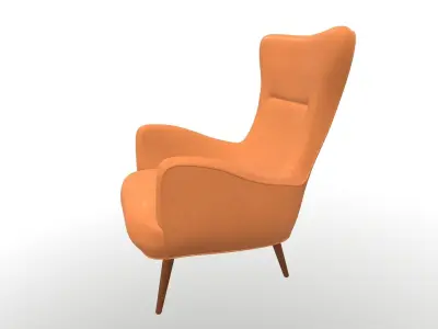 Luxury Single Sofa Chair 3D model