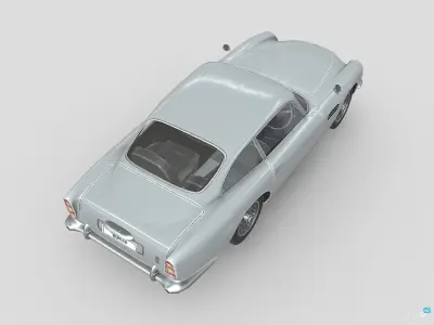 Aston Martin DB5 Low-poly 3D model