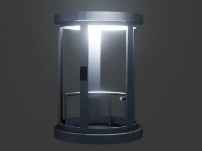 Cylindrical Elevator 3D Model 3D model