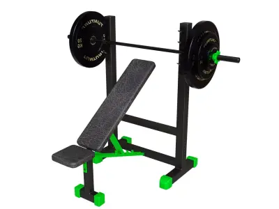 Incline Bench Press Machine Low-poly 3D model