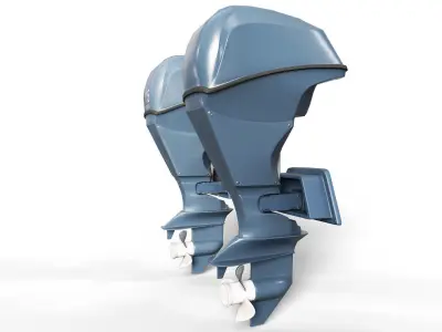 Boat Engine Low-poly 3D model