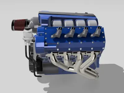 LS7 Merlin Engine Complete LSX 3D print model