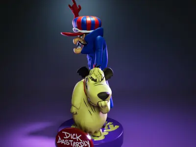 Dick Dastardly And Muttley - The Wacky Races 3D print model