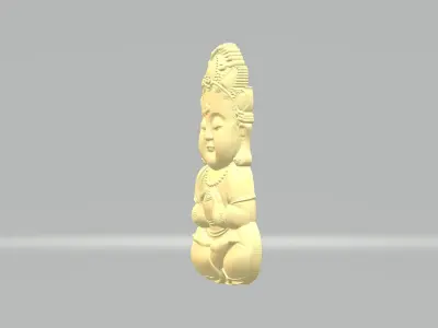 Baby Buddha Pendant 3D print model