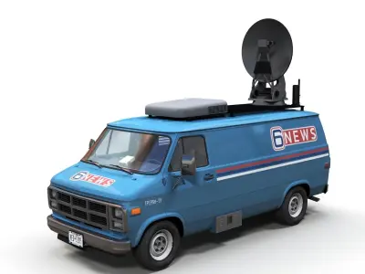 Newsvan Low-poly 3D model