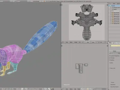 Squirrel Low-poly 3D model