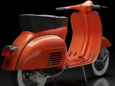 Vespa Low-poly 3D model