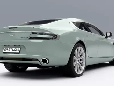 Aston Martin Rapide 2010 Low-poly 3D model