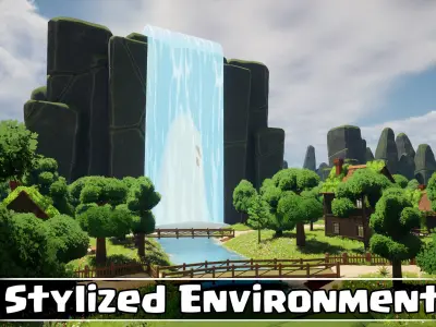 Stylized Environment Game Ready VOL02 Low-poly 3D model