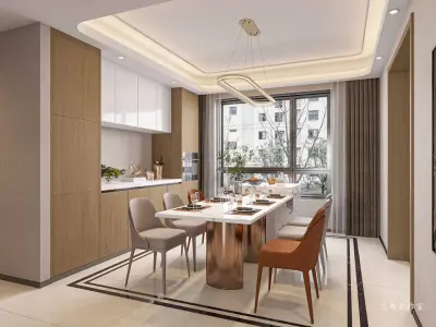 Modern Light Luxury Restaurant 3D model purchase