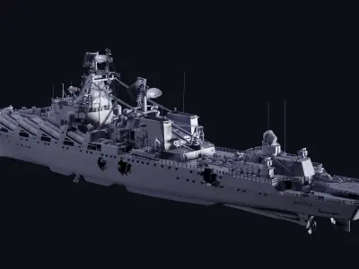 Russian warship 3D print model