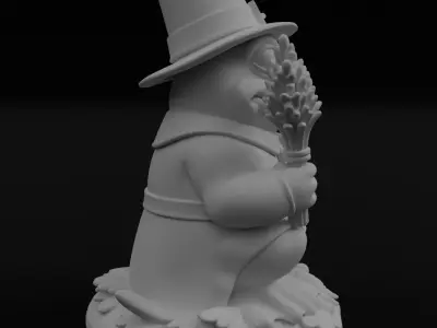 Thanksgiving Froggie Pilgrim 3D model for 3D Printing Fall Fi... 3D print model