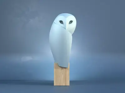 Wisdom Sentinel The Watchful Owl of Faith 3D print model